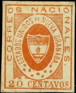 Stamp, Coat of Arms, Colombia,  , Coats of Arms