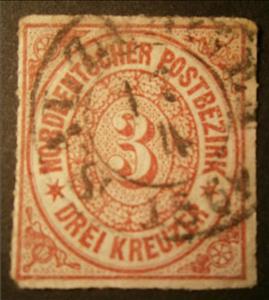 Stamp, Numeral in Oval, German States,  