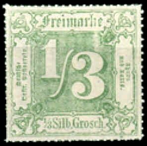 Stamp, Numeral in square, German States,  