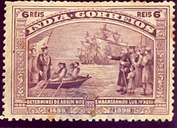 Stamp, Departure from Belém on 07/07/1497, India, Portuguese,  