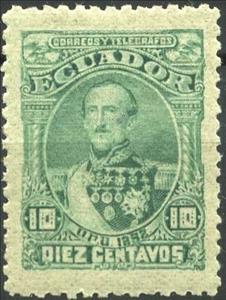Stamp, Juan José Flores, Ecuador,  