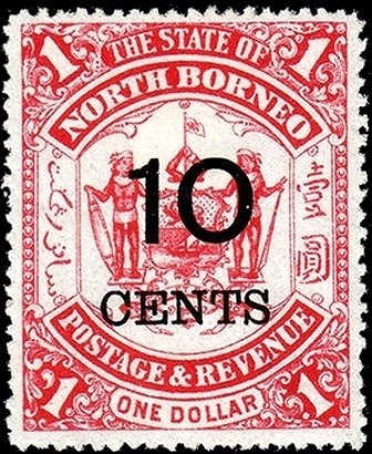 Coat of Arms with overprint new value