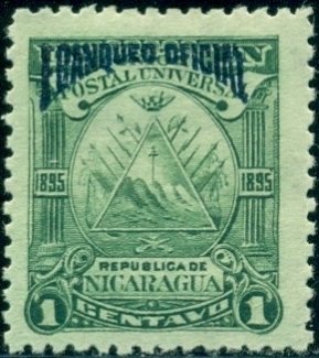 Triangle emblem on the ovoid-blue overprint