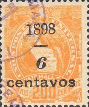 Coat of arms (1871-1968) - overprint 6c on 200c