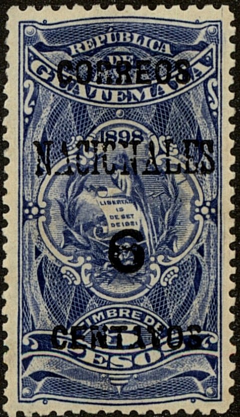 Revenue Stamp surcharged in Black 6c on 5p