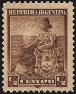 Stamp, Allegory, Liberty Seated, Argentina,  