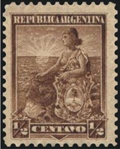 Stamp, Allegory, Liberty Seated, Argentina,  