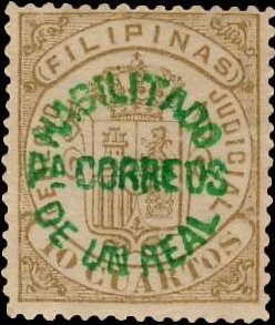 Revenue stamp - green surcharge