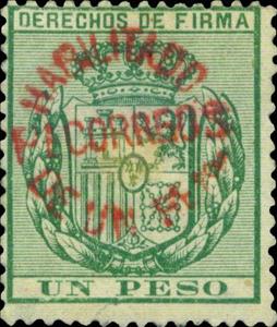 Stamp, Revenue stamp - red surcharge, Philippines,  , Coats of Arms