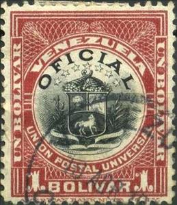 Stamp, Coat of Arms, Venezuela,  