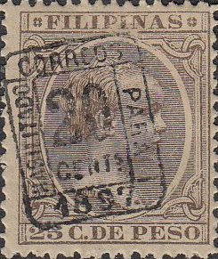 Alfonso XIII (1886-1941) - black surcharge