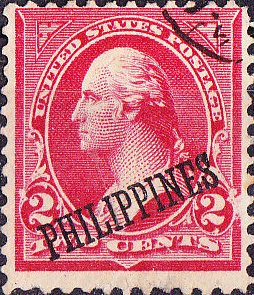 US stamp overprinted in black