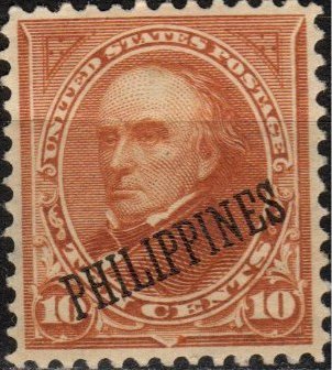 US stamp overprinted in black