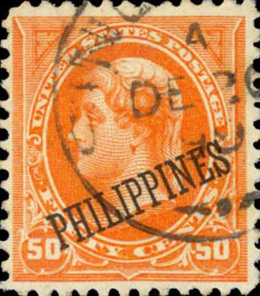 US stamp overprinted in black