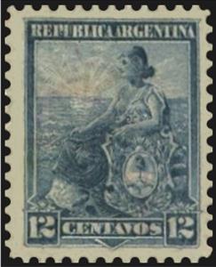 Stamp, Allegory, Liberty Seated, Argentina,  