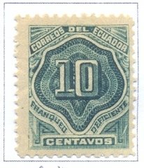 Stamp, Nunerals, Ecuador,  