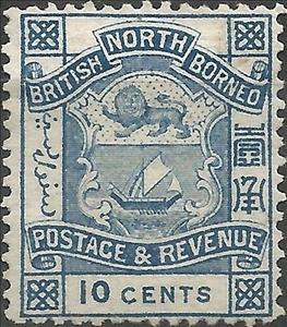 Stamp, Coat Of Arms, North Borneo,  