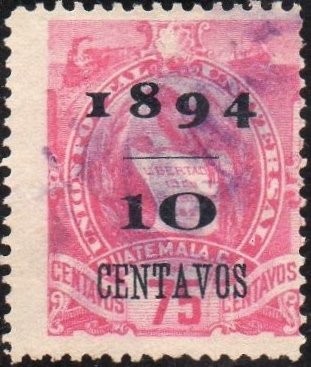 Coat of arms (1871-1968) - overprint 10c on 75c