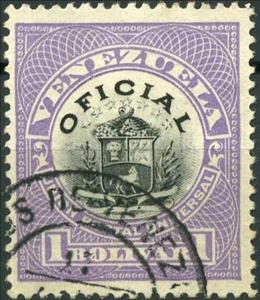 Stamp, Coat of Arms, Venezuela,  