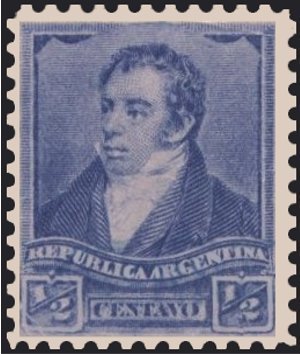 Stamp, Bernardino Rivadavia, Argentina,  , Heads of State, Famous People, Politicians