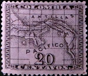 Stamp, Map of Panama, Panama,  , Maps