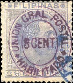 Overprint "UNION GRAL POSTAL HABILITADO"