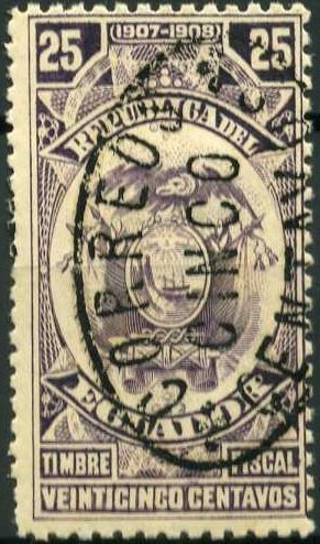 Overprinted Fiscal stamps