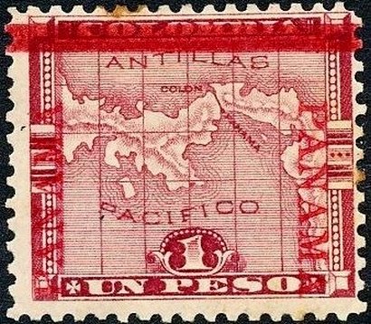 Overprinted in Red