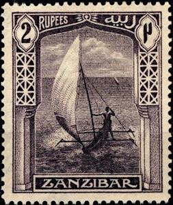 Stamp, Dhow, Zanzibar,  , Sailing Ships