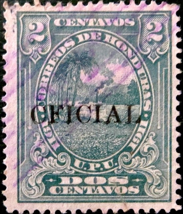 Honduran Scene overprinted