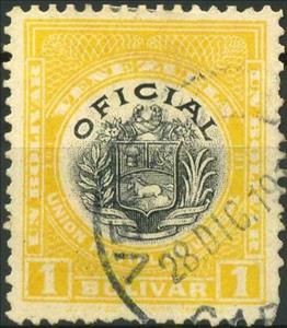 Stamp, Coat of Arms, Venezuela,  