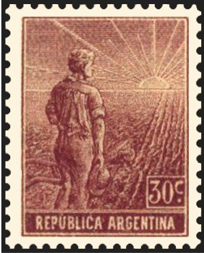 Stamp, Agricultural workman, Argentina,  , Agriculture