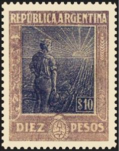 Stamp, Agricultural workman, Argentina,  , Agriculture