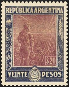 Stamp, Agricultural workman, Argentina,  , Agriculture