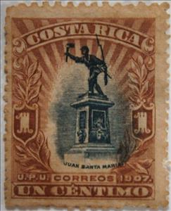 Stamp, Juan Santamaria, Costa Rica,  