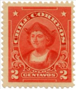 Stamp, Christopher Columbus (1451-1506), Chile,  , Famous People, Explorers