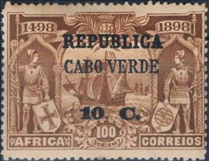Stamp, 4th Centenary of the Discovery of the Sea Route to India, Cabo Verde,  
