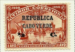 Stamp, 4th Centenary of the Discovery of the Sea Route to India, Cabo Verde,  