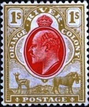 King Edward VII with gnu and antilope