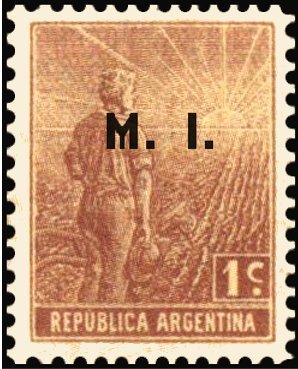 Agriculture stamp ovpt. “M.I.”