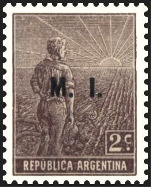 Agriculture stamp ovpt. “M.I.”