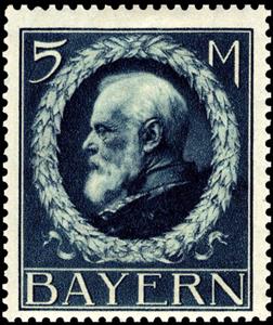Stamp, King Ludwig III, German States,  
