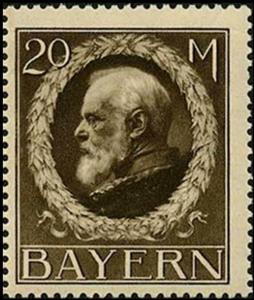 Stamp, King Ludwig III, German States,  