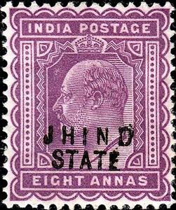 Stamp, King Edward VII., India, Princely States,  