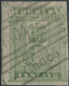 Stamp, Coat of arms, Colombia,  