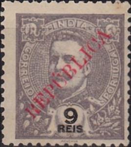 Stamp, King Carlos I, India, Portuguese,  