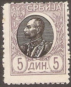 Stamp, King Peter Ier, Serbia,  