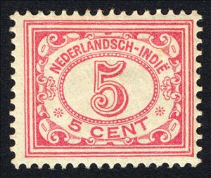 Stamp, Type `Vurtheim`, Netherlands East Indies,  , Numbers