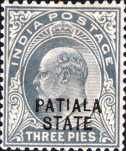 Stamp, King Edward VII, India, Princely States,  