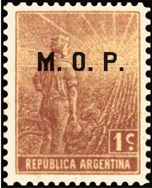 Agriculture stamp ovpt. “M.O.P.”